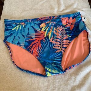 Peyton & Parker full coverage tropical print bikini bottoms Size XXL NWT
